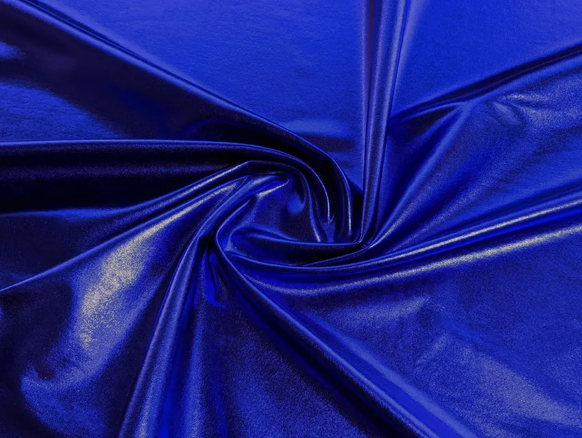 Трикотаж масло нарядное диско залитое, электрик (отрез 1,3 м) - фото 1 - интернет-магазин tkani-atlas.com.ua