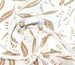 Муслин рисунок лиственное плетение, бежевый с молочным - фото 2 - интернет-магазин tkani-atlas.com.ua