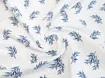 Муслин рисунок веточки, молочный с синим - интернет-магазин tkani-atlas.com.ua