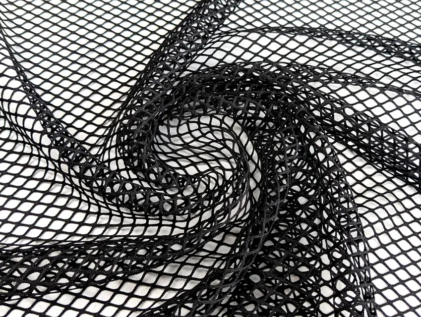 Сетка спорт стрейч, черный - фото 1 - интернет-магазин tkani-atlas.com.ua