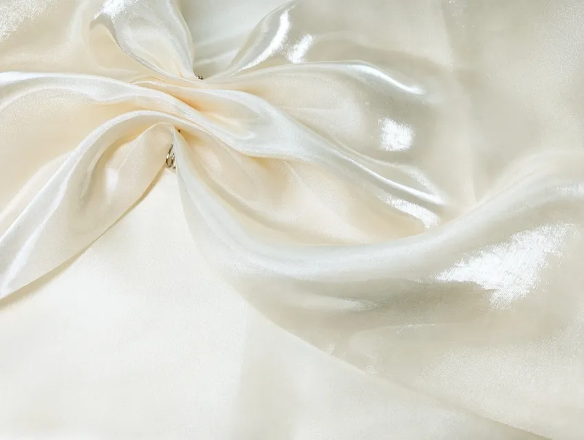 Органза матова (віск), кремовий - фото 1 - інтернет-магазин tkani-atlas.com.ua