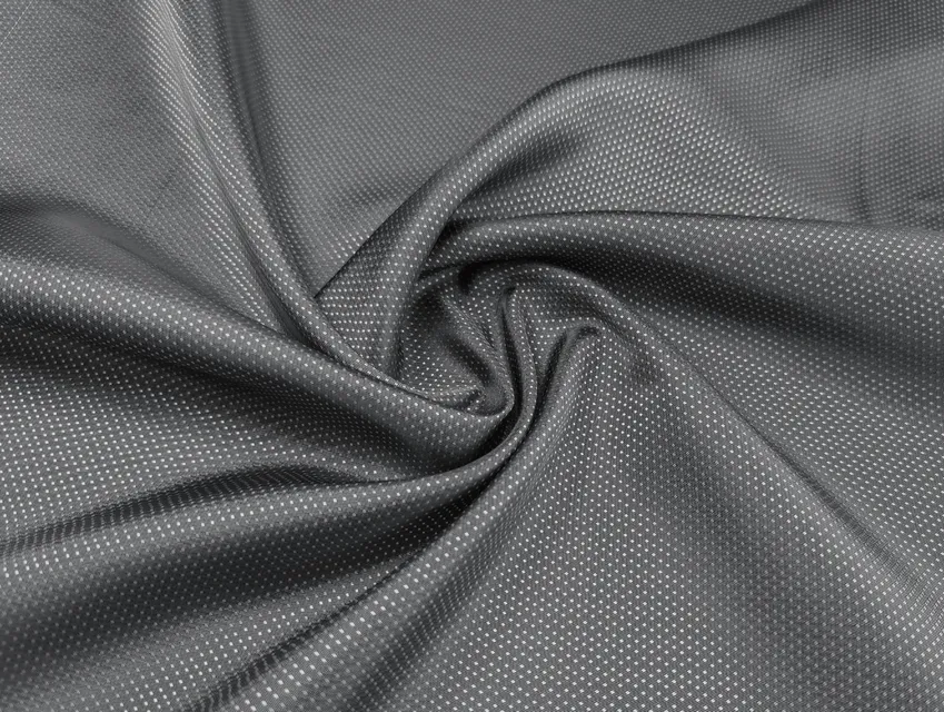 Віскозна підкладка крапка, темно-сірий (відріз 1,1 м) - фото 1 - інтернет-магазин tkani-atlas.com.ua