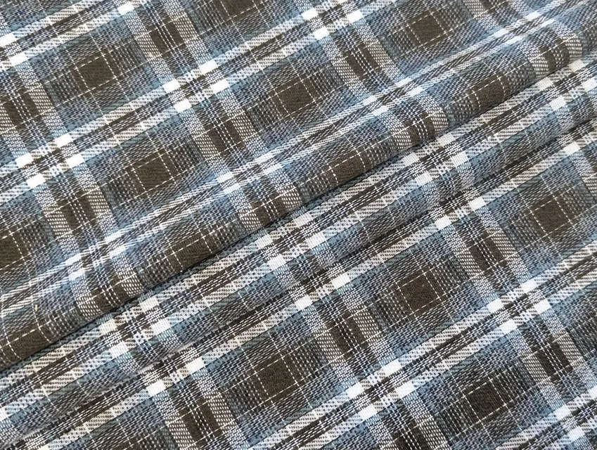 Коттон рубашечный клетка 60 мм, хаки - фото 1 - интернет-магазин tkani-atlas.com.ua