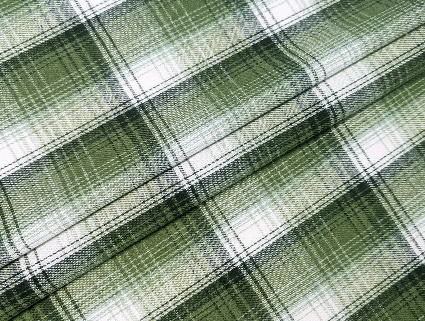 Коттон рубашечный клетка 95 мм, зеленая фисташка - фото 1 - интернет-магазин tkani-atlas.com.ua