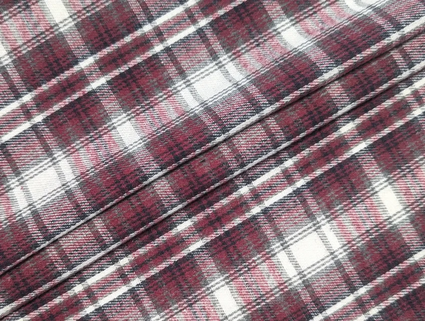Котон сорочковий клітина 88 мм, бордо - фото 1 - інтернет-магазин tkani-atlas.com.ua