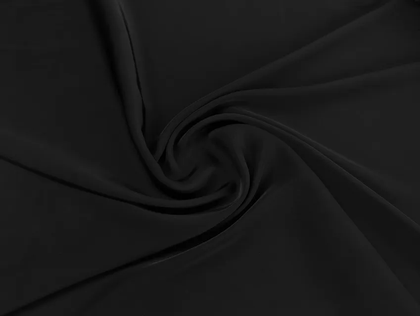 Стрейч сатин Ліна, чорний - фото 1 - інтернет-магазин tkani-atlas.com.ua