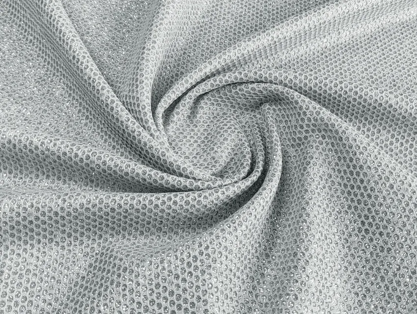 Диско соты 3мм, серебро (отрез 2,6 м) - фото 1 - интернет-магазин tkani-atlas.com.ua