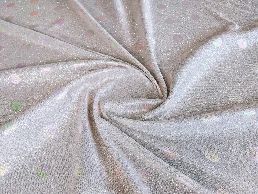 Диско фойл горох 10 мм, пудра (отрез 0,9 м) - фото 1 - интернет-магазин tkani-atlas.com.ua