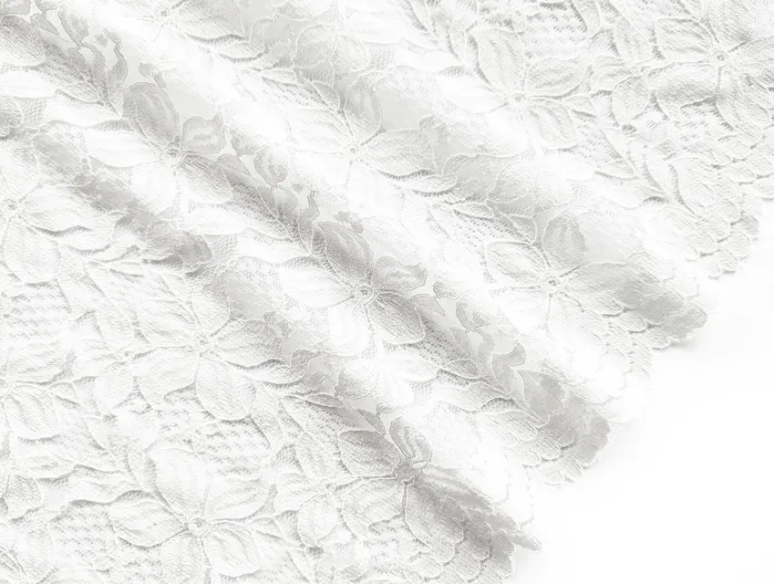 Гіпюр стрейч Класика квіткове плетіння, світле молоко - фото 1 - інтернет-магазин tkani-atlas.com.ua