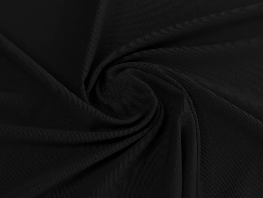Спорт еластик рубчик, чорний - фото 1 - інтернет-магазин tkani-atlas.com.ua