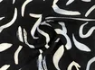 Льон бохо малюнок абстракція, чорний з молочним - інтернет-магазин tkani-atlas.com.ua