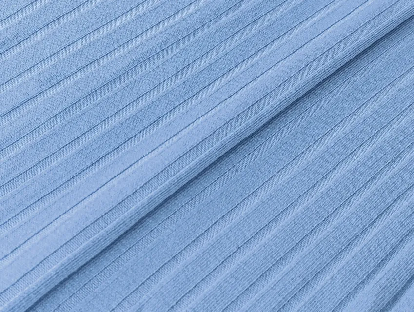 Трикотаж рубчик 7 мм, голубой (отрез 3 м) - фото 1 - интернет-магазин tkani-atlas.com.ua