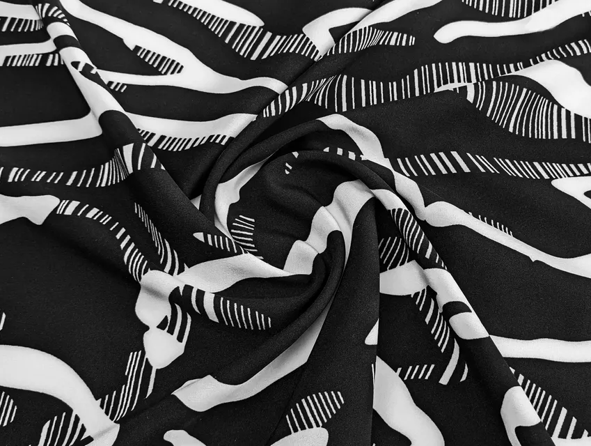 Софт принт абстракция, черный - фото 1 - интернет-магазин tkani-atlas.com.ua