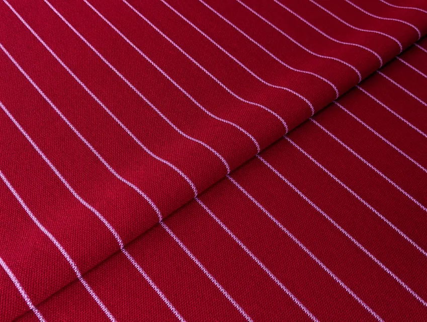 Трикотаж полоска Оскар, червоний (відріз 1,7 м) - фото 1 - інтернет-магазин tkani-atlas.com.ua