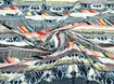 Масло лакр полосатая абстракция, красный - интернет-магазин tkani-atlas.com.ua