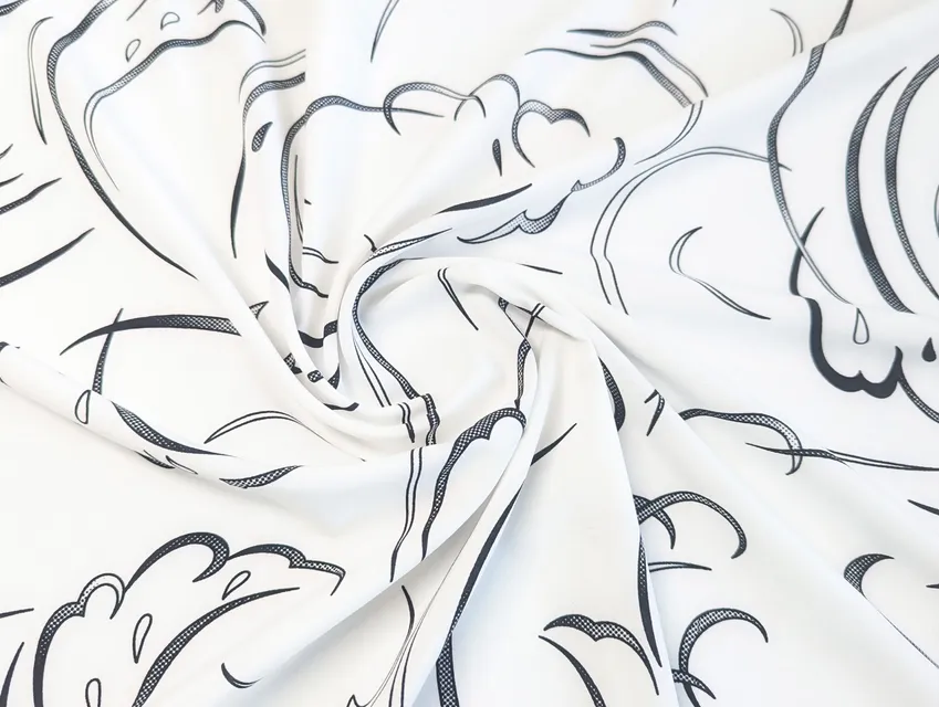 Софт принт узори, молочний - фото 1 - інтернет-магазин tkani-atlas.com.ua