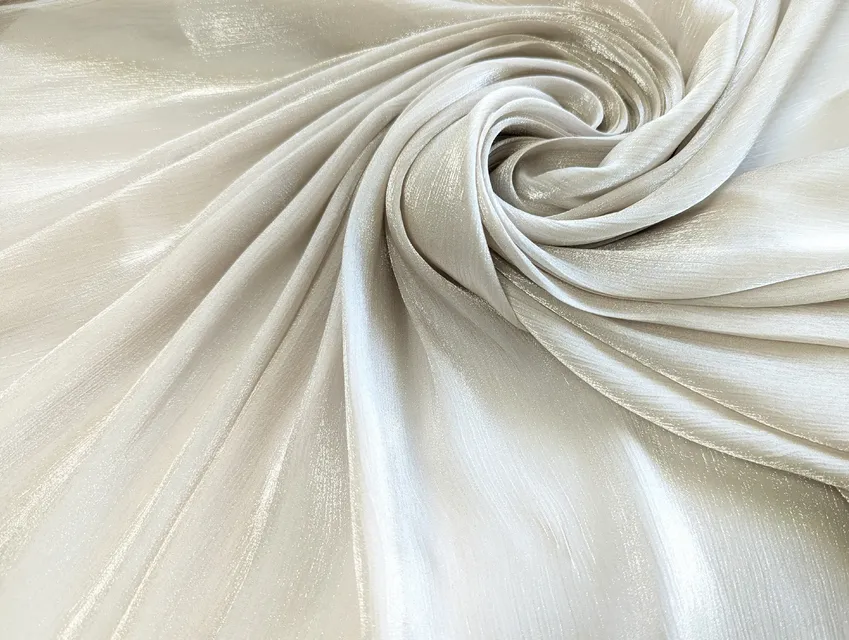 Органза з блиском жатка, перлово-бежевий - фото 1 - інтернет-магазин tkani-atlas.com.ua