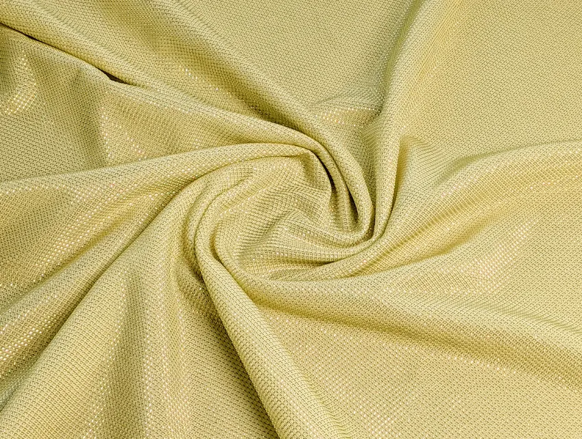 Трикотаж диско плотный, лимонное золото - фото 1 - интернет-магазин tkani-atlas.com.ua