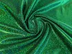 Трикотаж масло нарядное точечная голограмма радужная, зеленый на черном - интернет-магазин tkani-atlas.com.ua