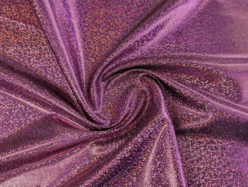 Трикотаж масло нарядне голограма веселка крапки, рожевий на чорному - фото 1 - інтернет-магазин tkani-atlas.com.ua