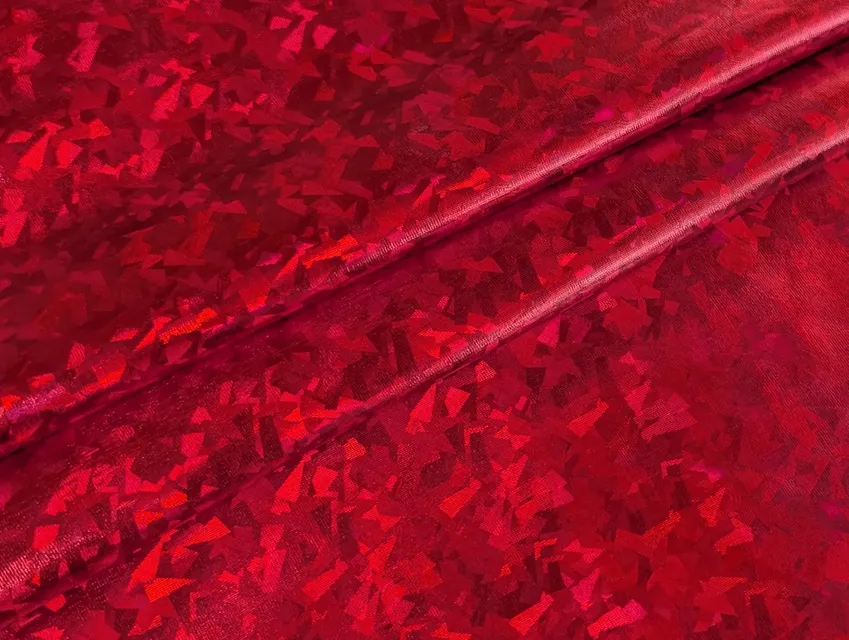 Трикотаж масло нарядное голограмма радужная, красный на черном - фото 1 - интернет-магазин tkani-atlas.com.ua