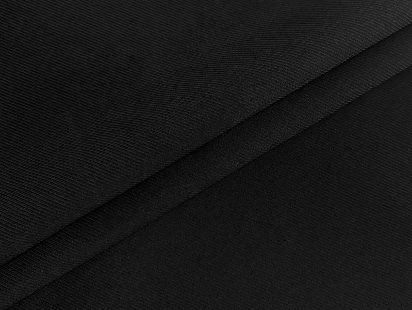 Костюмная твил стрейч, черный - фото 1 - интернет-магазин tkani-atlas.com.ua