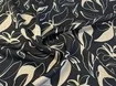 Армани Париж цветочная абстракция, кремовый с черным - интернет-магазин tkani-atlas.com.ua