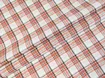 Котон сорочковий клітинка 40 мм, бежевий з помаранчевим - інтернет-магазин tkani-atlas.com.ua