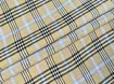 Котон сорочковий клітина 75 мм, бежевий з блакитним - інтернет-магазин tkani-atlas.com.ua