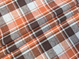 Котон сорочковий клітина 110 мм, коричневий з сірим - інтернет-магазин tkani-atlas.com.ua