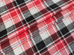 Котон сорочковий клітина 110 мм, червоний з сірим - інтернет-магазин tkani-atlas.com.ua