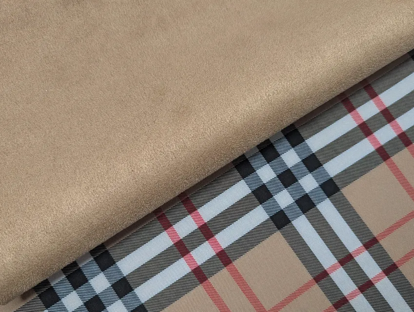 Полікотон тренч на замші, бежевий - фото 1 - інтернет-магазин tkani-atlas.com.ua