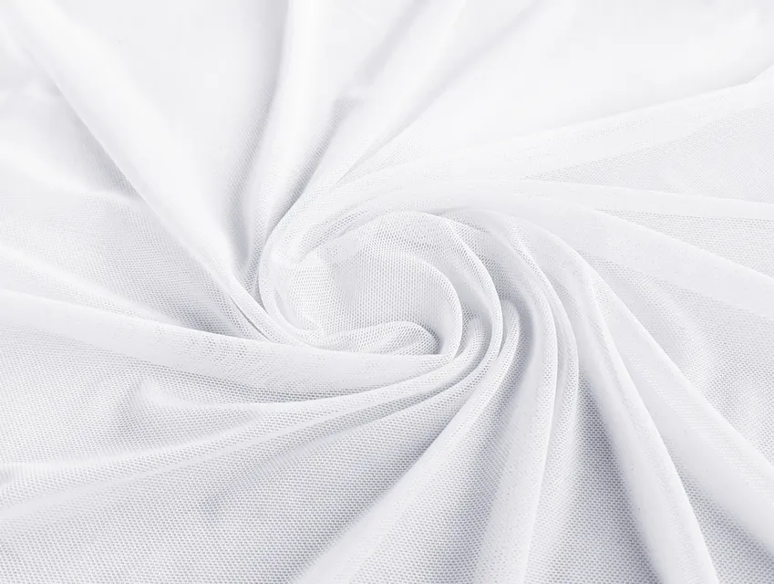 Сетка стрейч, белый (отрез 0,7 м) - фото 1 - интернет-магазин tkani-atlas.com.ua