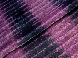 Хутро принт смужка, фіолетово-чорний (відріз 1,7 м) - інтернет-магазин tkani-atlas.com.ua