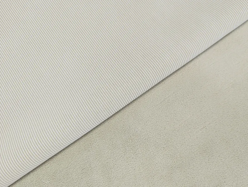 Трикотаж рубчик на хутрі, світло-сірий бежевий - фото 1 - інтернет-магазин tkani-atlas.com.ua