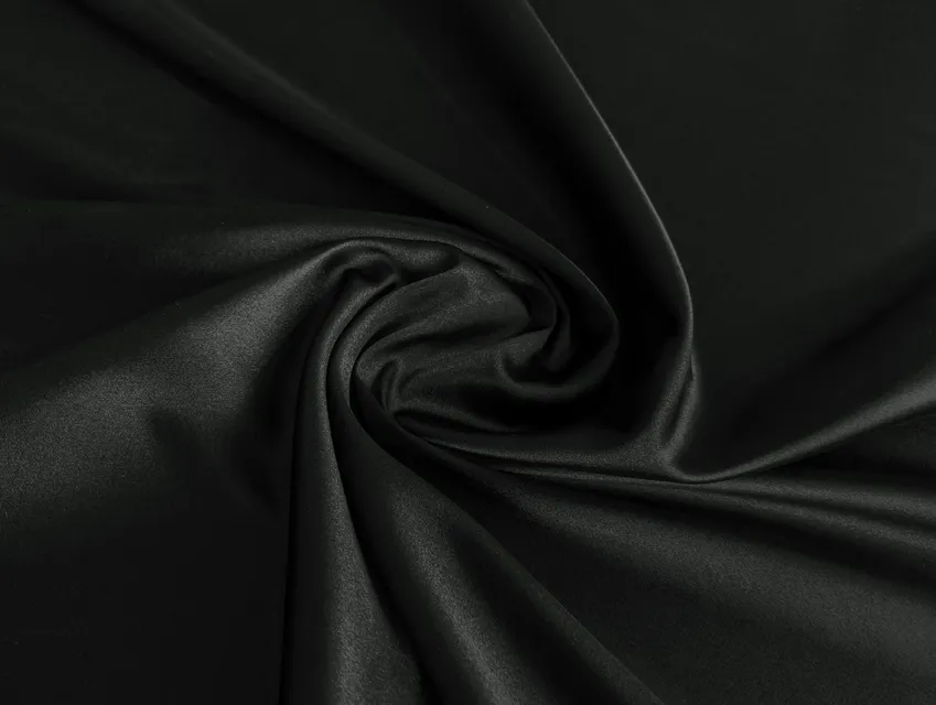 Атлас тонкий, чорний (відріз 1 м) - фото 1 - інтернет-магазин tkani-atlas.com.ua