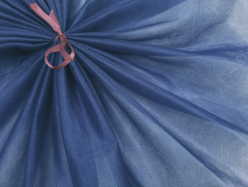 Фатин кристал, синій джинсовий - фото 1 - інтернет-магазин tkani-atlas.com.ua