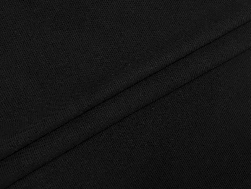 Трикотаж рубчик з віскозою, чорний - фото 1 - інтернет-магазин tkani-atlas.com.ua