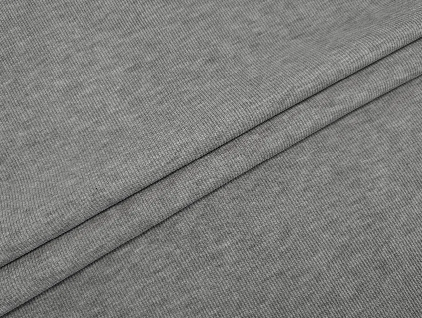 Трикотаж рубчик с вискозой, серый - фото 1 - интернет-магазин tkani-atlas.com.ua
