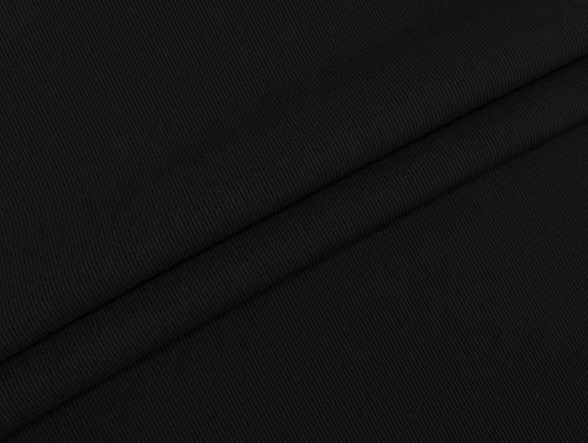 Трикотаж рубчик на основе, черный - фото 1 - интернет-магазин tkani-atlas.com.ua