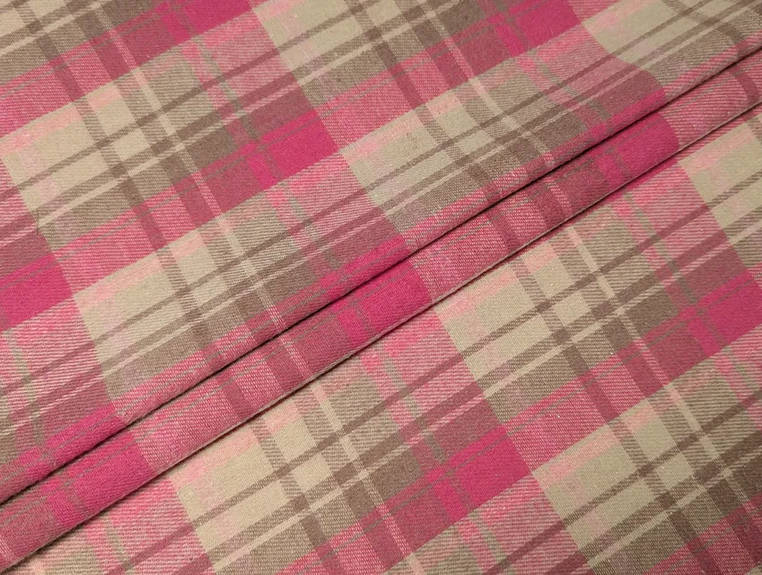 Котон сорочковий клітинка 115 мм, рожевий на білому - фото 1 - інтернет-магазин tkani-atlas.com.ua