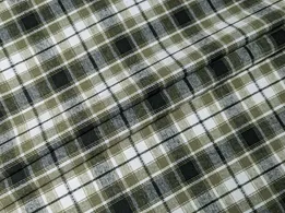 Котон сорочковий клітинка 80 мм, хакі с білим - інтернет-магазин tkani-atlas.com.ua