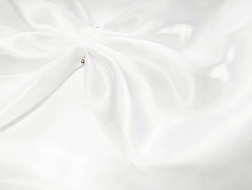 Органза матовая (воск) однотонный, белый - фото 1 - интернет-магазин tkani-atlas.com.ua