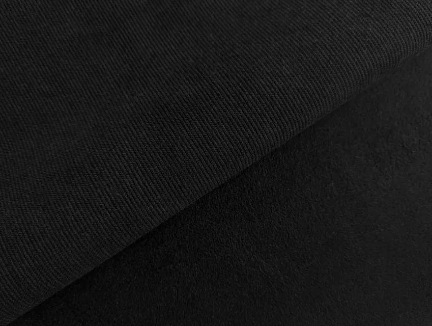 Вельвет на флісі, чорний - фото 1 - інтернет-магазин tkani-atlas.com.ua