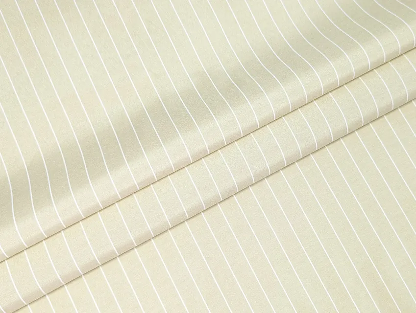 Котон рубашка смужка 11мм, бежевий - фото 1 - інтернет-магазин tkani-atlas.com.ua