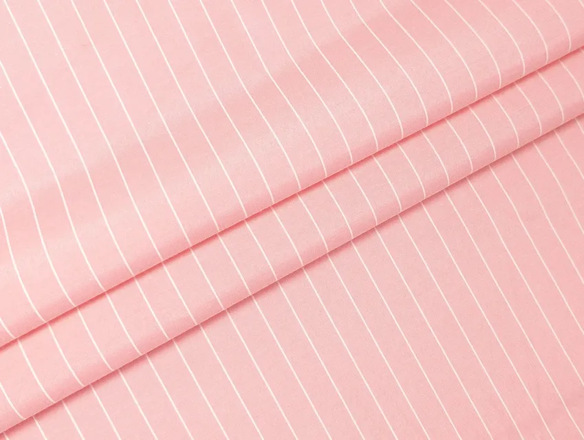 Котон рубашка смужка 11мм, пудровий рожевий - фото 1 - інтернет-магазин tkani-atlas.com.ua