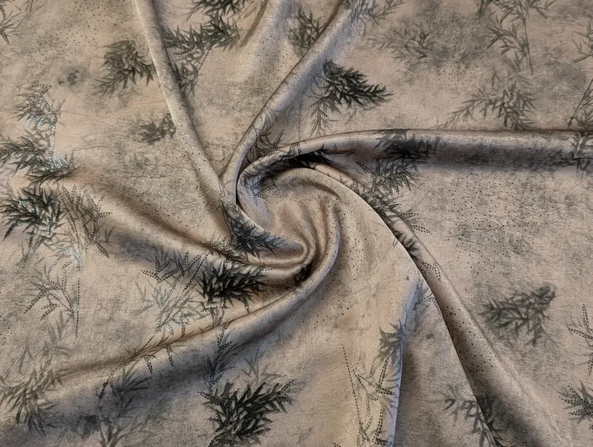 Армані Париж фойл гілочки бамбука, сіро-рожевий - фото 1 - інтернет-магазин tkani-atlas.com.ua