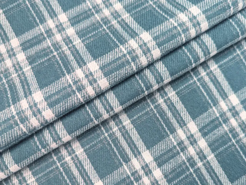 Коттон рубашечный клетка 50 мм, дымчастый голубой - фото 1 - интернет-магазин tkani-atlas.com.ua