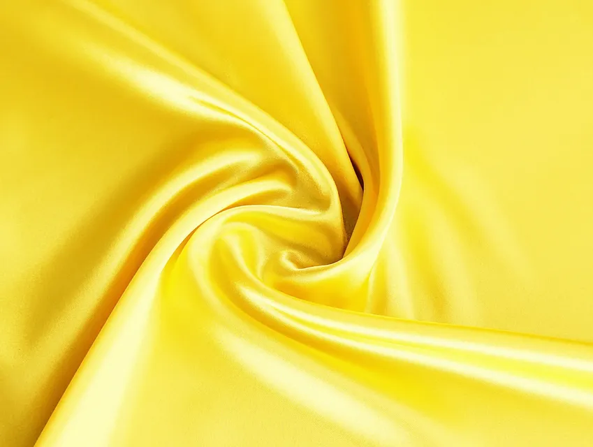 Атлас тонкий, жовтий - фото 1 - інтернет-магазин tkani-atlas.com.ua