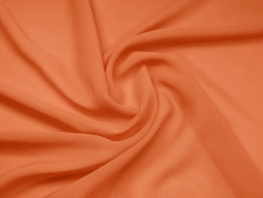 Шифон однотонний, морквяний - фото 1 - інтернет-магазин tkani-atlas.com.ua